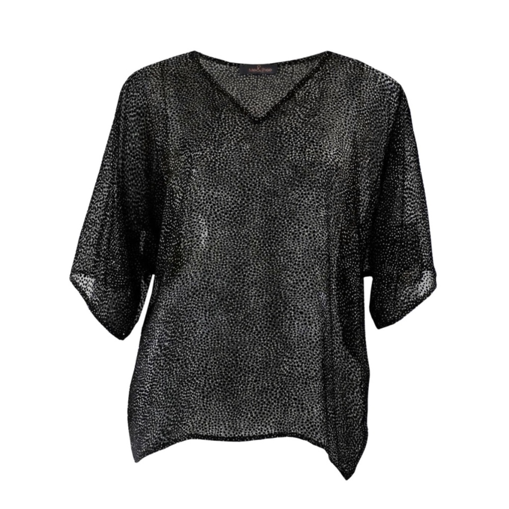 ME & THEE Compassion Fatigue Devore Silk Top